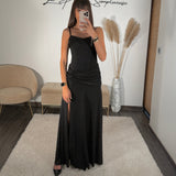 ROBE PAILLETE NOIR ANYA - La Petite Somptueuse