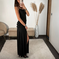 ROBE PAILLETE NOIR ANYA - La Petite Somptueuse