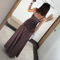 ROBE PAILLETE ROSE GOLD ANYA - La Petite Somptueuse