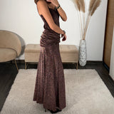 ROBE PAILLETE ROSE GOLD ANYA - La Petite Somptueuse