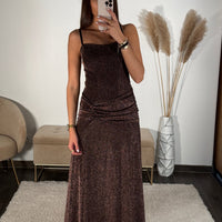 ROBE PAILLETE ROSE GOLD ANYA - La Petite Somptueuse