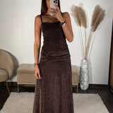 ROBE PAILLETE ROSE GOLD ANYA - La Petite Somptueuse