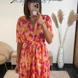 ROBE PEACHY FUCHSIA ALMA - La Petite Somptueuse