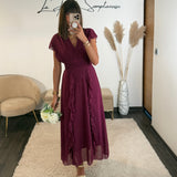 ROBE PRUNE ALICIA - La Petite Somptueuse