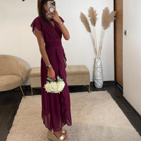 ROBE PRUNE ALICIA - La Petite Somptueuse