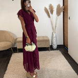 ROBE PRUNE ALICIA - La Petite Somptueuse