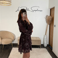 ROBE PRUNE ALINA - La Petite Somptueuse