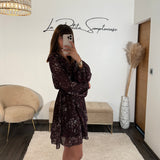 ROBE PRUNE ALINA - La Petite Somptueuse