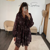 ROBE PRUNE ALINA - La Petite Somptueuse