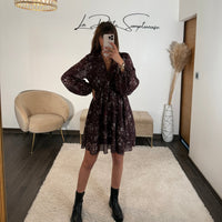 ROBE PRUNE ALINA - La Petite Somptueuse