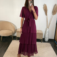 ROBE PRUNE APPOLINE - La Petite Somptueuse