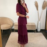 ROBE PRUNE APPOLINE - La Petite Somptueuse