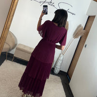 ROBE PRUNE APPOLINE - La Petite Somptueuse