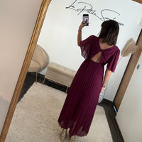 ROBE PRUNE FLORIA - La Petite Somptueuse