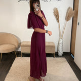 ROBE PRUNE FLORIA - La Petite Somptueuse