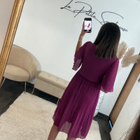 ROBE PRUNE HILONA - La Petite Somptueuse