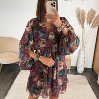 ROBE PRUNE PIVOINE - La Petite Somptueuse