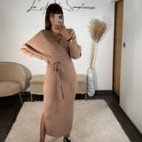 ROBE PULL BEIGE ANAIS - La Petite Somptueuse