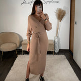 ROBE PULL BEIGE ANAIS - La Petite Somptueuse