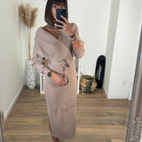 ROBE PULL BEIGE ANAIS - La Petite Somptueuse