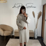 ROBE PULL BEIGE FERDA - La Petite Somptueuse