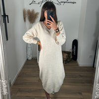 ROBE PULL BEIGE SUZY - La Petite Somptueuse