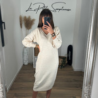 ROBE PULL BEIGE SUZY - La Petite Somptueuse