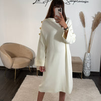 ROBE PULL BLANCHE FERDA - La Petite Somptueuse