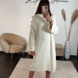 ROBE PULL BLANCHE FERDA - La Petite Somptueuse