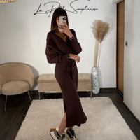 ROBE PULL CHOCO ANAIS - La Petite Somptueuse