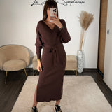 ROBE PULL CHOCO ANAIS - La Petite Somptueuse