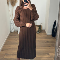 ROBE PULL CHOCOLAT AGATHE - La Petite Somptueuse