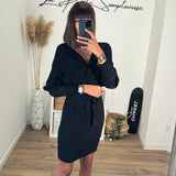 ROBE PULL NOIRE MADDY - La Petite Somptueuse