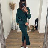 ROBE PULL VERT FONCE ANAIS - La Petite Somptueuse