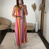 ROBE RAYE ROSE DOLLY - La Petite Somptueuse