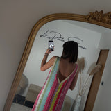 ROBE RAYE ROSE DOLLY - La Petite Somptueuse