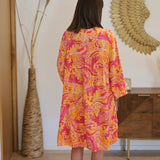 ROBE ROSE ET ORANGE FANNY - La Petite Somptueuse