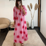 ROBE ROSE GAZE DE COTON SUNNY - La Petite Somptueuse