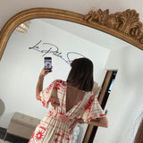 ROBE ROUGE ET BLANCHE ASTRA - La Petite Somptueuse