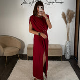 ROBE ROUGE HORTENSE - La Petite Somptueuse