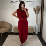 ROBE ROUGE HORTENSE - La Petite Somptueuse