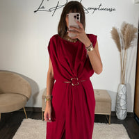 ROBE ROUGE HORTENSE - La Petite Somptueuse