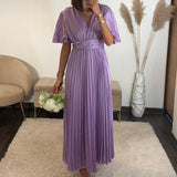 ROBE SATIN LILAS ALBA - La Petite Somptueuse
