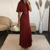 ROBE SATIN TERRACOTTA ALBA - La Petite Somptueuse