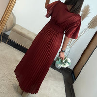 ROBE SATIN TERRACOTTA ALBA - La Petite Somptueuse