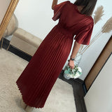 ROBE SATIN TERRACOTTA ALBA - La Petite Somptueuse