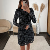 ROBE SEQUINS NOIRE LOUISE - La Petite Somptueuse