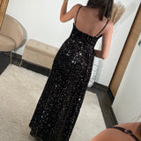 ROBE SHINY CHOCO DIANE - La Petite Somptueuse