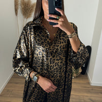 ROBE SHINY LEOPARD - La Petite Somptueuse