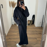 ROBE SWEAT NOIRE MEGANE - La Petite Somptueuse